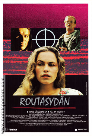 Routasydän 1993 movie poster Mats Långbacka Katja Kiuru Konsta Väänänen Tuomas Sallinen Finland Poster from: Finland