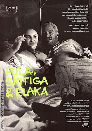 Brutti sporchi e cattivi 1976 movie poster Francesco Anniballi Nino Manfredi Maria Bosco Ettore Scola Smoking