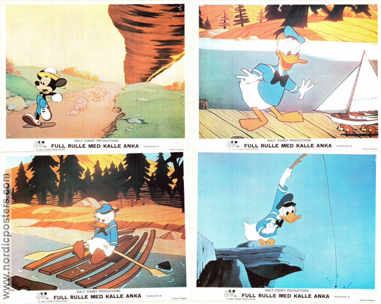 Full rulle med Kalle Anka 1973 lobby card set Kalle Anka Donald Duck