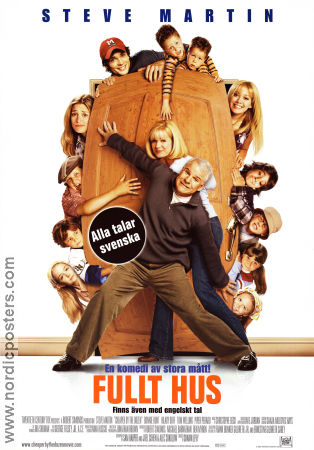 Cheaper by the Dozen 2003 movie poster Steve Martin Bonnie Hunt Hilary Duff Shawn Levy Kids