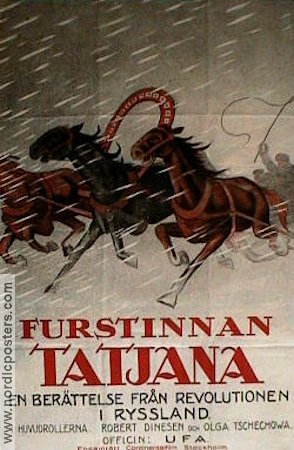 Furstinnan Tatjana 1923 movie poster Olga Tschechowa Robert Dinesen Russia