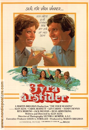 Fyra årstider 1981 poster Carol Burnett Len Cariou Sandy Dennis Alan Alda