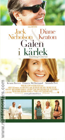 Galen i kärlek 2003 poster Jack Nicholson Diane Keaton Keanu Reeves Nancy Meyers Glasögon