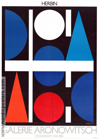 Galerie Aronowitsch 1960 poster Poster artwork: Auguste Herbin Artistic posters