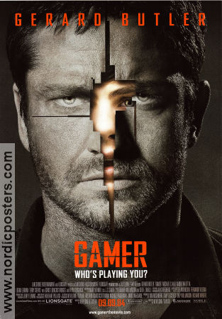 Gamer 2009 movie poster Gerard Butler Michael C Hall Ludacris Mark Neveldine