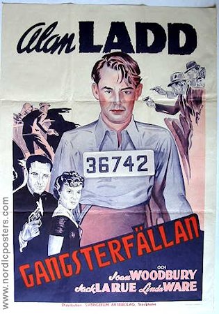 Paper Bullets Crime inc 1941 movie poster Alan Ladd Joan Woodbury