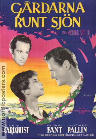 Gårdarna runt sjön 1957 movie poster Margit Carlqvist George Fant Ingemar Pallin Arthur Spjuth