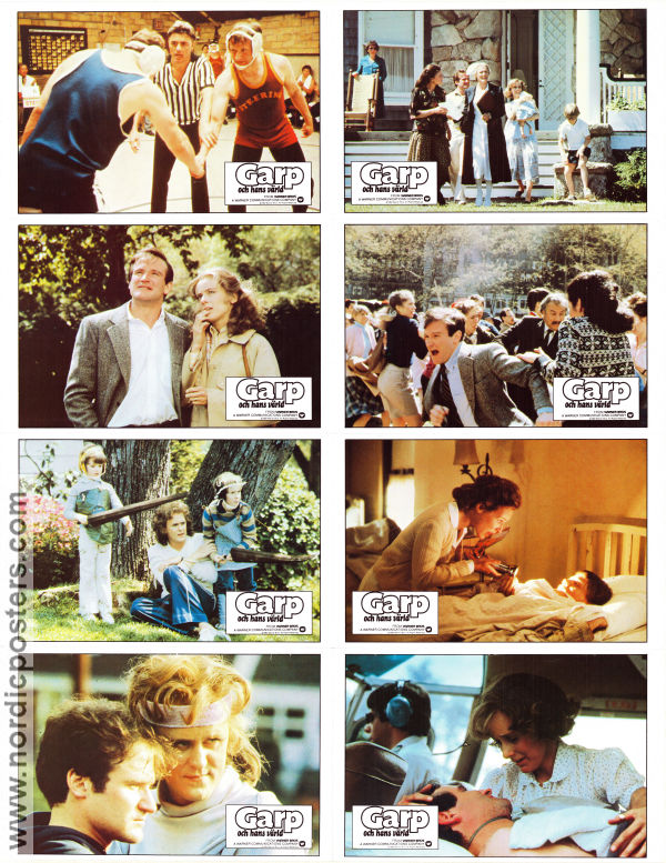 The World According to Garp 1982 lobby card set Robin Williams Glenn Close Mary Beth Hurt John Lithgow George Roy Hill Kids