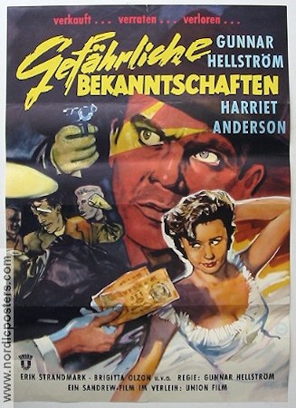 Gefährliche Bekanntschaften 1958 movie poster Gunnar Hellström Harriet Andersson