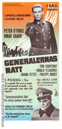 The Night of the Generals 1967 poster Peter O´Toole Anatole Litvak