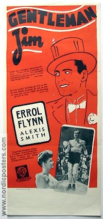 Gentleman Jim 1943 movie poster Errol Flynn Alexis Smith Boxing