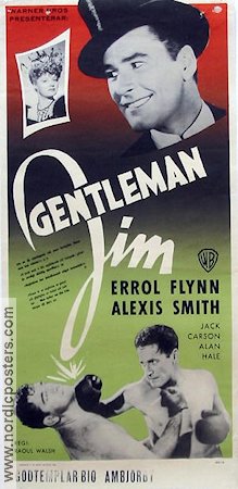 Gentleman Jim 1943 movie poster Errol Flynn Alexis Smith Boxing