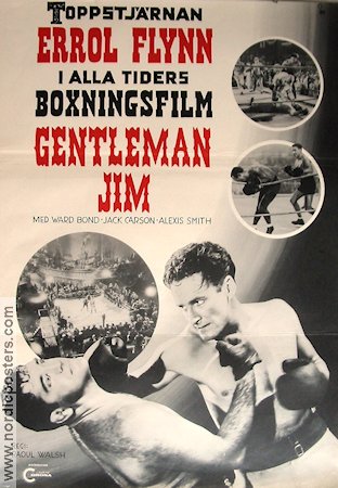 Gentleman Jim 1943 movie poster Errol Flynn Alexis Smith Boxing