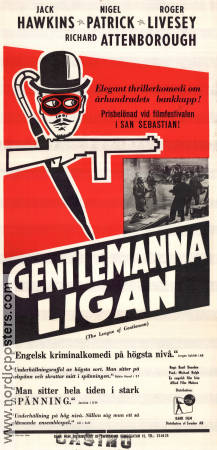The League of Gentlemen 1960 movie poster Jack Hawkins Nigel Patrick Richard Attenborough Basil Dearden