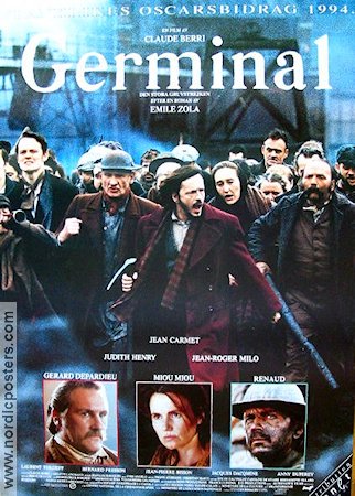 Germinal 1993 movie poster Jean Carmet Gerard Depardieu