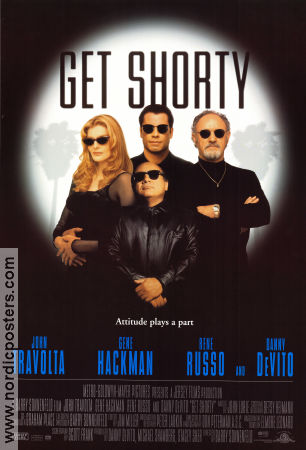 Get Shorty 1995 movie poster John Travolta Danny de Vito Gene Hackman Rene Russo Barry Sonnenfeld