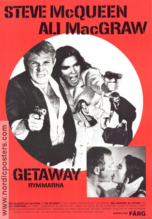 The Getaway 1972 movie poster Steve McQueen Ali MacGraw Ben Johnson Sam Peckinpah