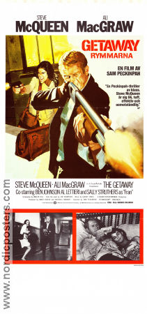 The Getaway 1972 movie poster Steve McQueen Ali MacGraw Ben Johnson Sam Peckinpah