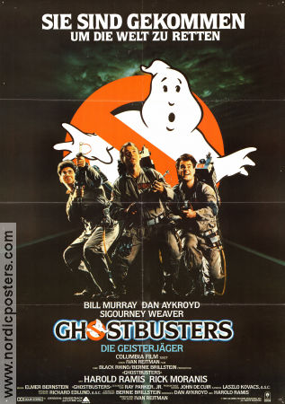 Ghostbusters 1984 movie poster Rick Moranis Bill Murray Dan Aykroyd Sigourney Weaver Harold Ramis