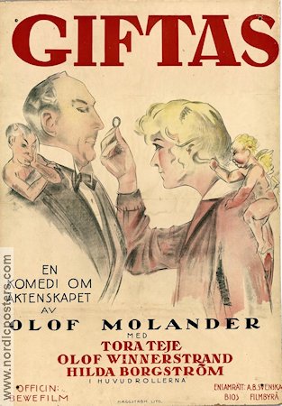 Giftas 1926 movie poster Tora Teje Olof Winnerstrand
