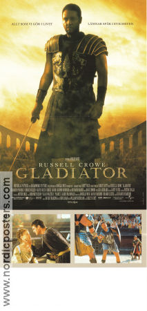 Gladiator 2000 movie poster Russell Crowe Joaquin Phoenix Connie Nielsen Ridley Scott Sword and sandal