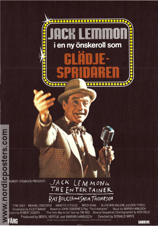 The Entertainer 1975 movie poster Jack Lemmon Ray Bolger Sada Thompson Donald Wrye