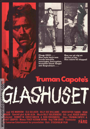 Glashuset 1972 poster Vic Morrow Alan Alda Clu Gulager Tom Gries Text: Truman Capote