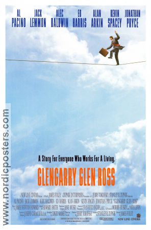 Glengarry Glen Ross 1992 movie poster Al Pacino Jack Lemmon Alan Arkin Kevin Spacey James Foley Writer: David Mamet