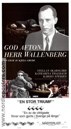 God afton herr Wallenberg 1990 movie poster Stellan Skarsgård Kjell Grede Find more: Nazi