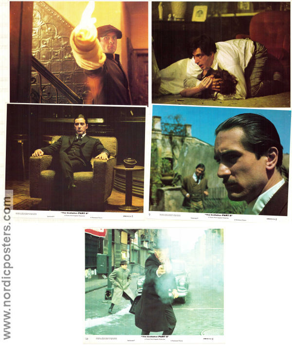 The Godfather: Part 2 1974 lobby card set Al Pacino Robert Duvall Diane Keaton Robert De Niro Francis Ford Coppola Mafia