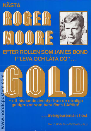 Gold 1974 movie poster Roger Moore Susannah York Ray Milland Peter R Hunt
