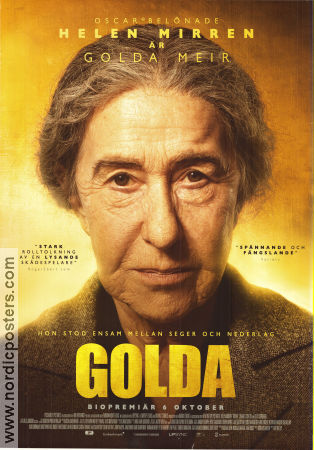 Golda 2023 movie poster Helen Mirren Zed Josef Henry Goodman Guy Nattiv Politics