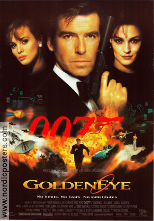 Goldeneye 1995 movie poster Pierce Brosnan Izabella Scorupco Sean Bean Martin Campbell