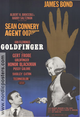 Goldfinger 1964 poster Sean Connery Honor Blackman Gert Fröbe Guy Hamilton