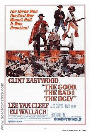 The Good the Bad and the Ugly 1968 movie poster Clint Eastwood Lee Van Cleef Sergio Leone