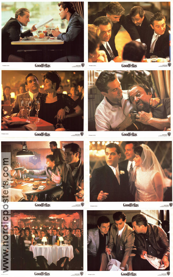 Goodfellas 1990 lobby card set Robert De Niro Joe Pesci Ray Liotta Martin Scorsese Mafia