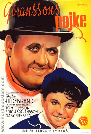 Göranssons pojke 1941 movie poster Tom Olsson Eric Abrahamsson Gaby Stenberg Weyler Hildebrand Eric Rohman art Kids Find more: Stockholm