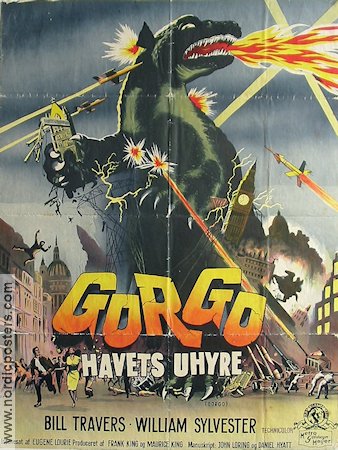 Gorgo 1961 movie poster Bill Travers William Sylvester