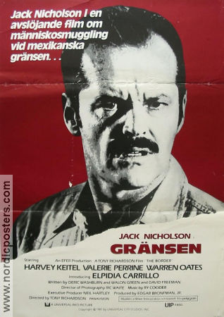The Border 1982 movie poster Jack Nicholson Harvey Keitel Valerie Perrine Tony Richardson