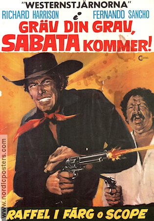 Gräv din grav Sabata kommer 1971 poster Richard Harrison Fernando Sancho Raf Baldassarre Juan Bosch