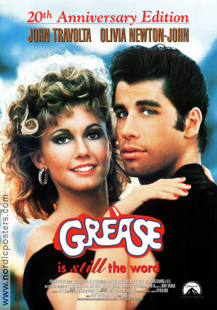 Grease 1978 movie poster John Travolta Olivia Newton-John Stockard Channing Randal Kleiser Dance Musicals