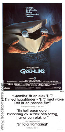 Gremlins 1984 movie poster Zach Galligan Phoebe Cates Hoyt Axton Joe Dante