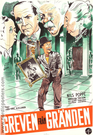 Greven från gränden 1949 movie poster Nils Poppe Annalisa Ericson Julia Caesar Lars-Eric Kjellgren