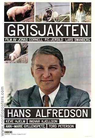 Grisjakten 1970 movie poster Hans Alfredson Ann-Marie Gyllenspetz Keve Hjelm Ingvar Kjellson Jonas Cornell Writer: P C Jersild