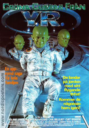 Gröna gubbar från Y.R. 1986 movie poster Ingemar Andersson Carl Billquist Curt Broberg Duane Loken The Bubbles Hans Hatwig Celebrities Spaceships