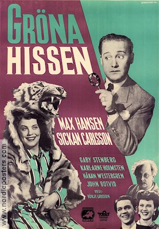 Gröna hissen 1944 movie poster Sickan Carlsson Max Hansen John Botvid