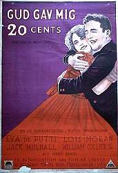 God Gave Me 20 Cents 1927 movie poster Lya de Putti Lois Moran