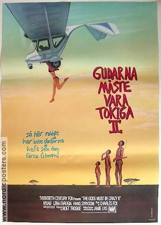 Gudarna måste vara tokiga 2 1989 movie poster Lena Farugia Planes