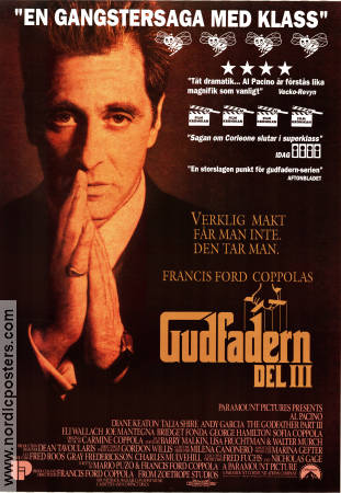 The Godfather: Part 3 1990 movie poster Al Pacino Diane Keaton Andy Garcia Francis Ford Coppola Mafia