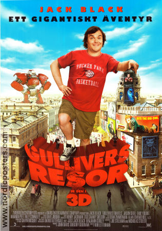 Gulliver´s Travels 2010 movie poster Jack Black Emily Blunt Jason Segel Rob Letterman
